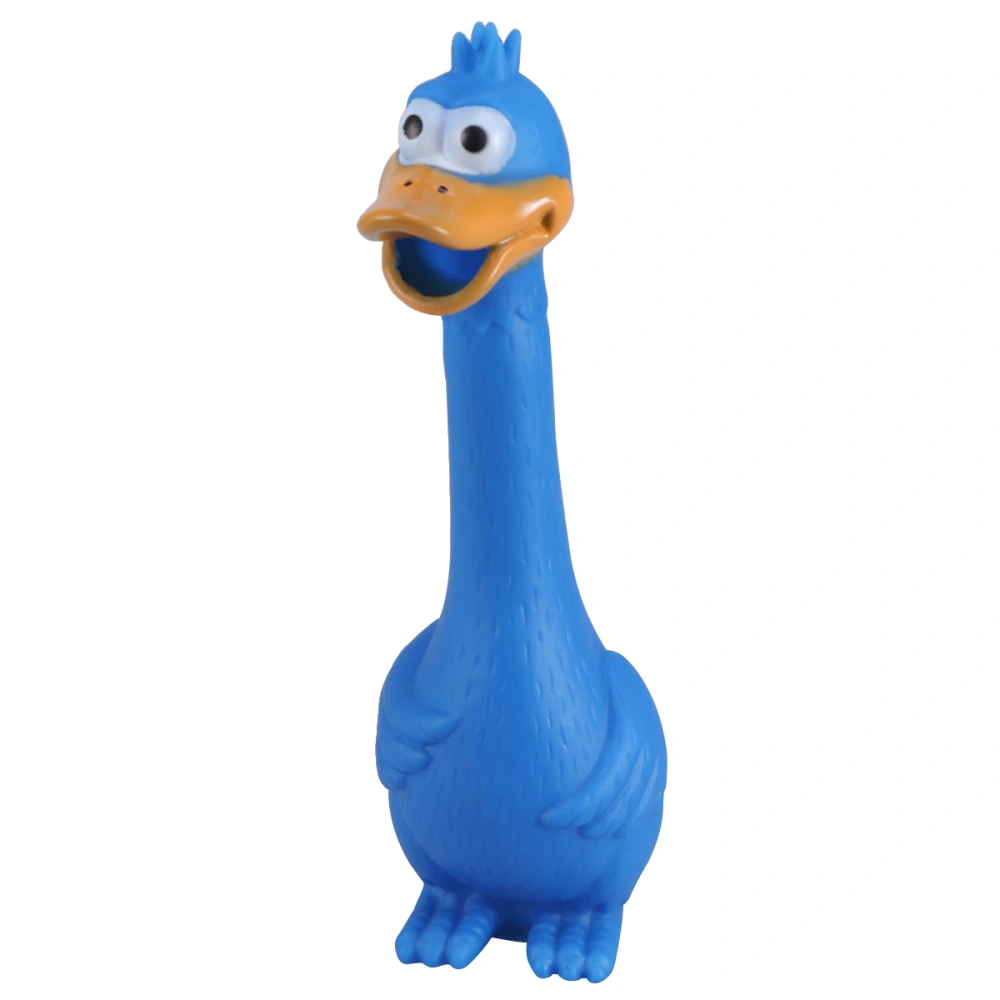 Dog Safe Vinyl Screaming Duck Toys Pet Squeaky Toys Fun Sound Toys (Blue, Duck Style Random Color)