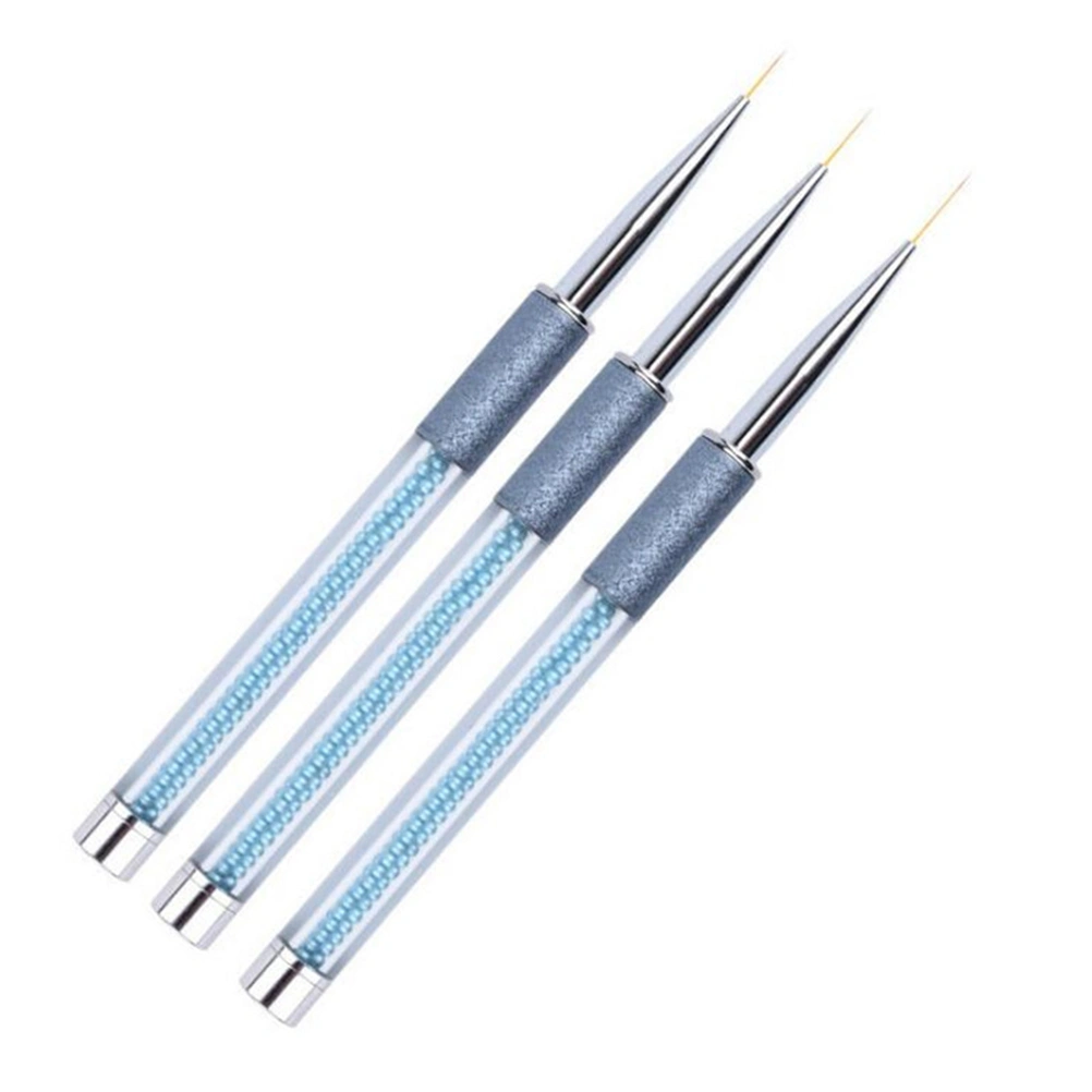 3pcs Unqiue Nail Art Pen Nail Painting Tools Nail Art Tools Set Nail Art Accessories Supplies for Women Girls