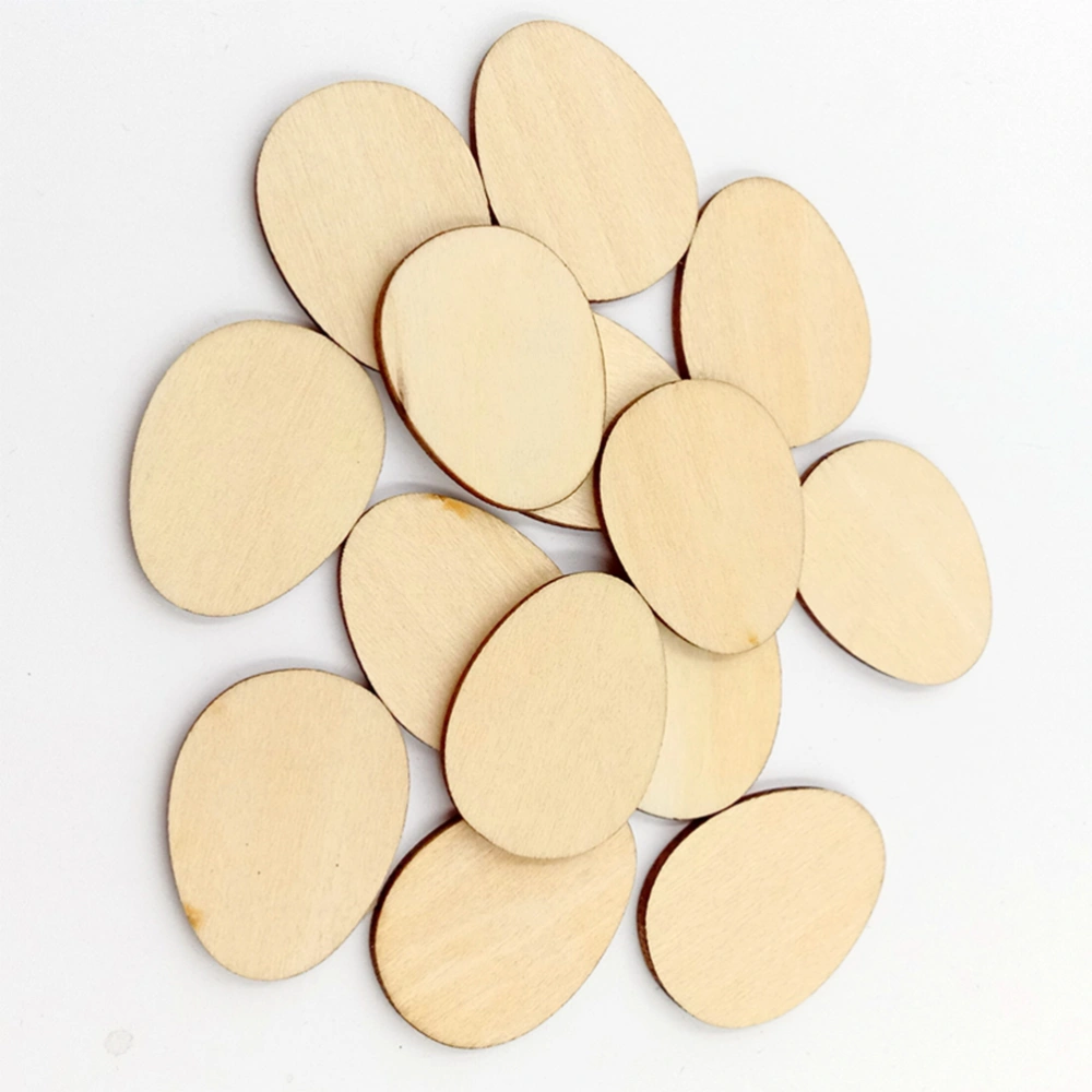 100pcs 20mm Unfinished Lime Wood Version Egg Shape Painted Decoration for Craft DIY Projects