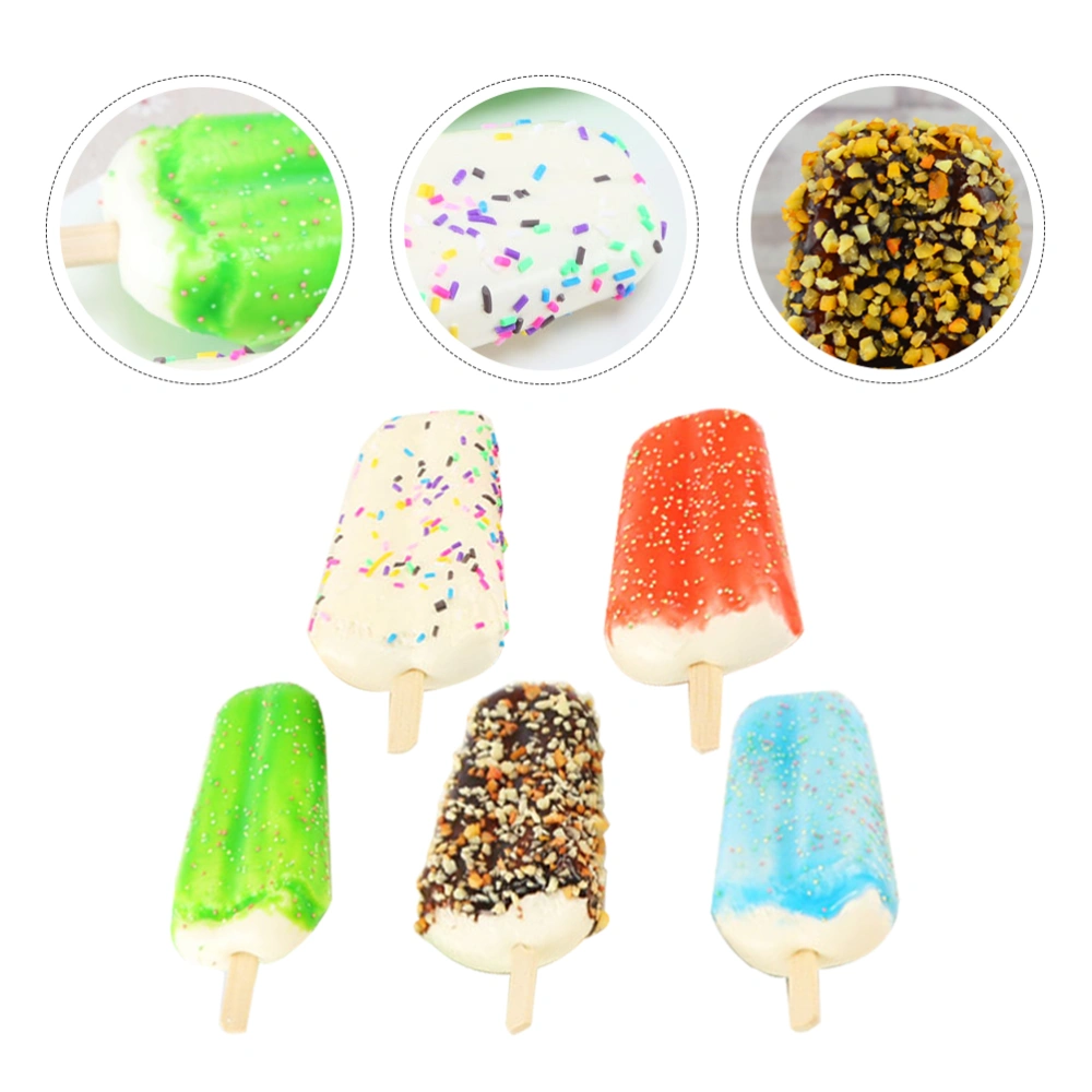 5pcs Simulation Ice Cream Models Fake Nut Ice Creams Photo Props for Shop