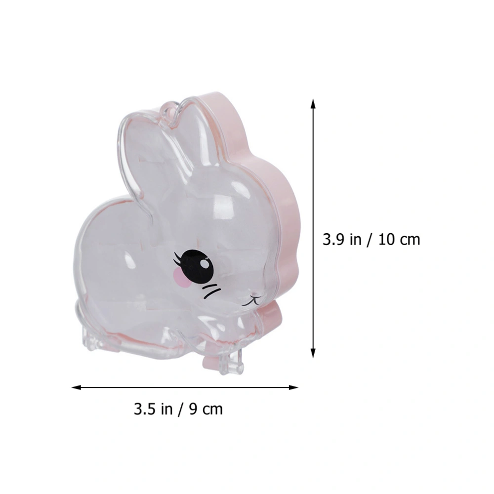 2Pcs Rabit Shaped Candy Case Clear Gift Storage Box Plastic Packaging Boxes