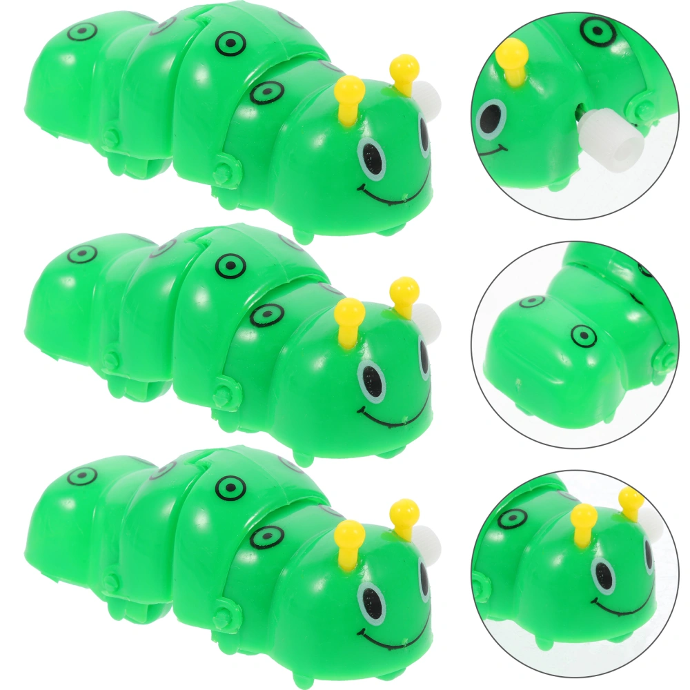 3pcs Clockwork Caterpillar Toys Kids Retractable Caterpillar Toy Children Playthings