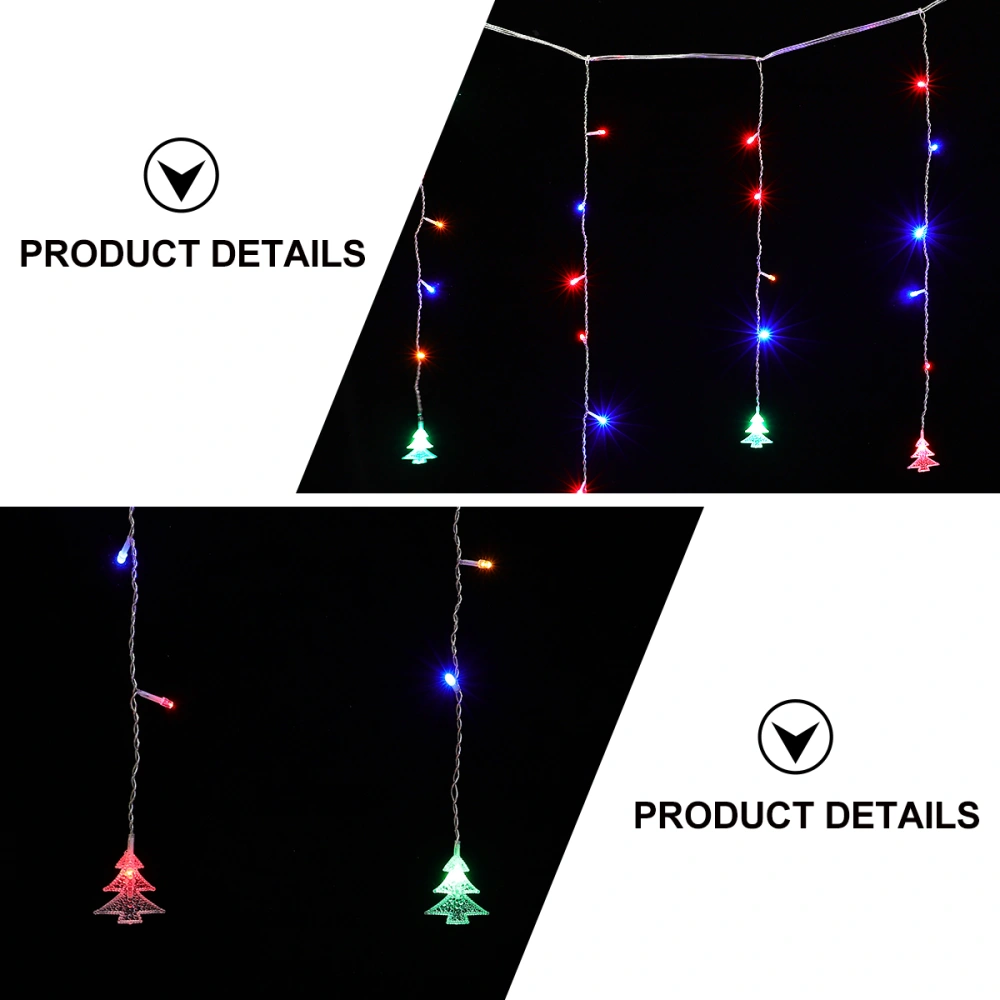 1 Set LED Icicle String Lights Christmas Themed String Lights Xmas Decor US Plug