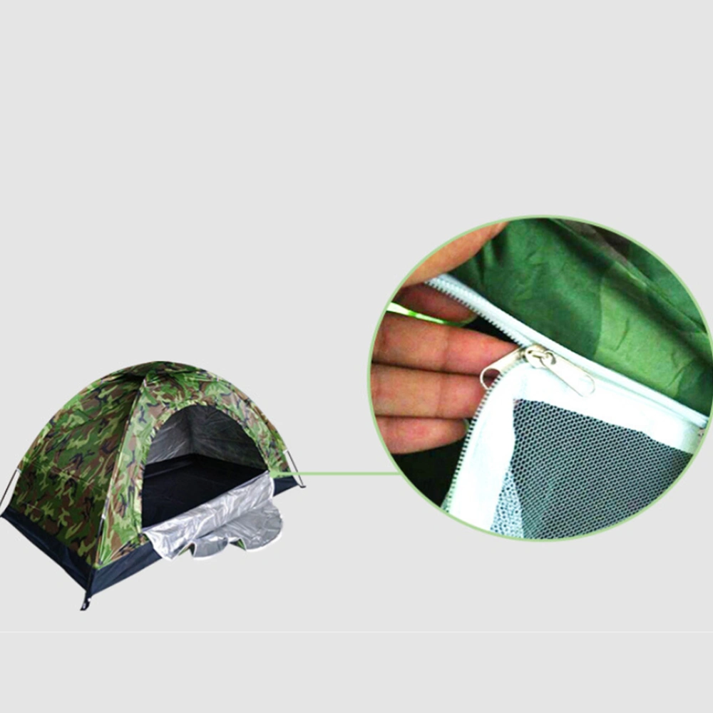 1pc Camo Outdoor Camp Tent Folding Waterproof Family Tent Camouflage Tabernacle for Camp Hiking Party 