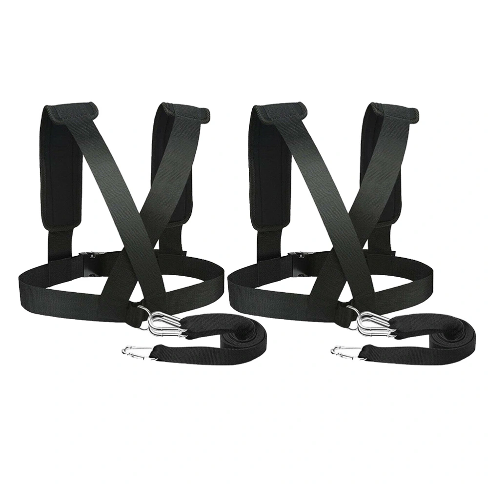 2pcs Sled Harness Weight-bearing Shoulder Straps Physical Training Power Belt