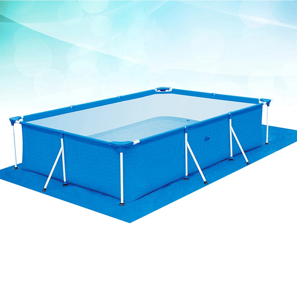 PE Fabric Weaving Pool Accessories Pool Anti-skid Waterproof Dustproof Cover Floor Pad for Pools Inflatable Swimming (Blue, 335x335cm)