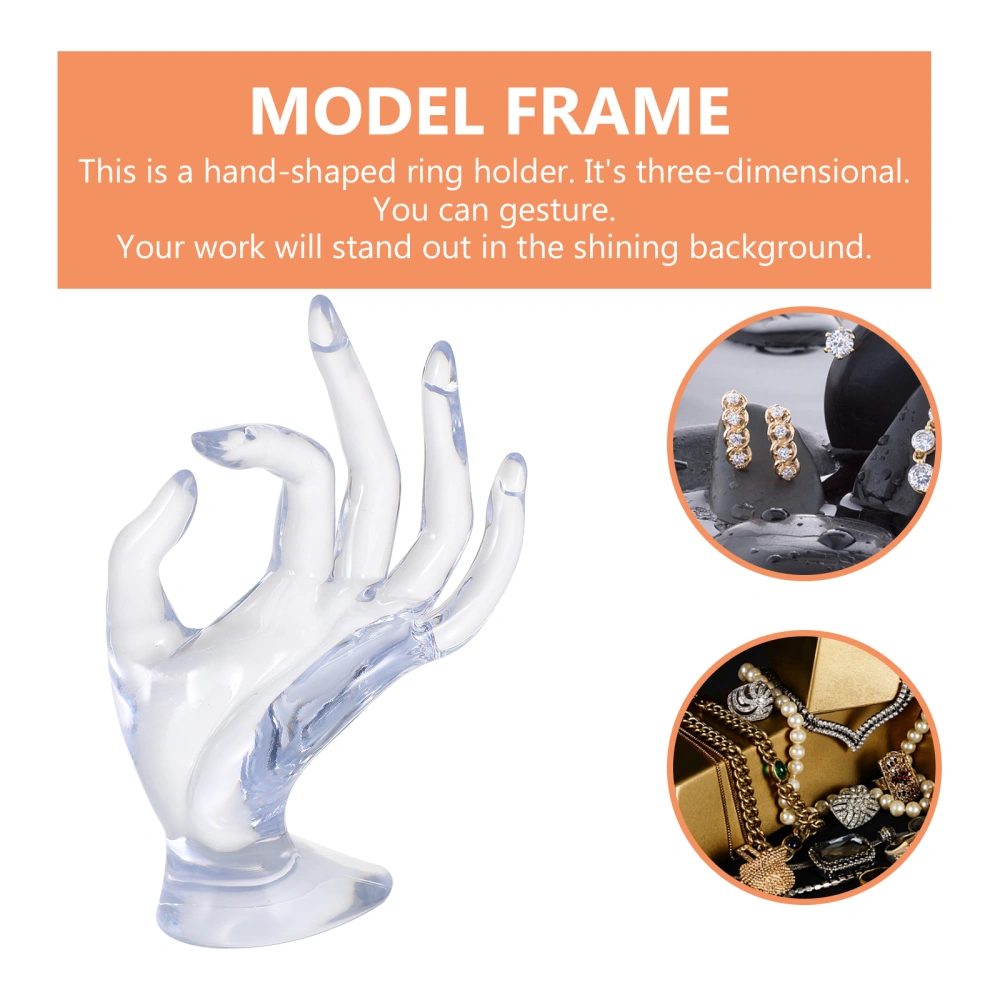 OK-hand-gestured Ring Display Stand Jewelry Display Holder Hand Form Ring Holder