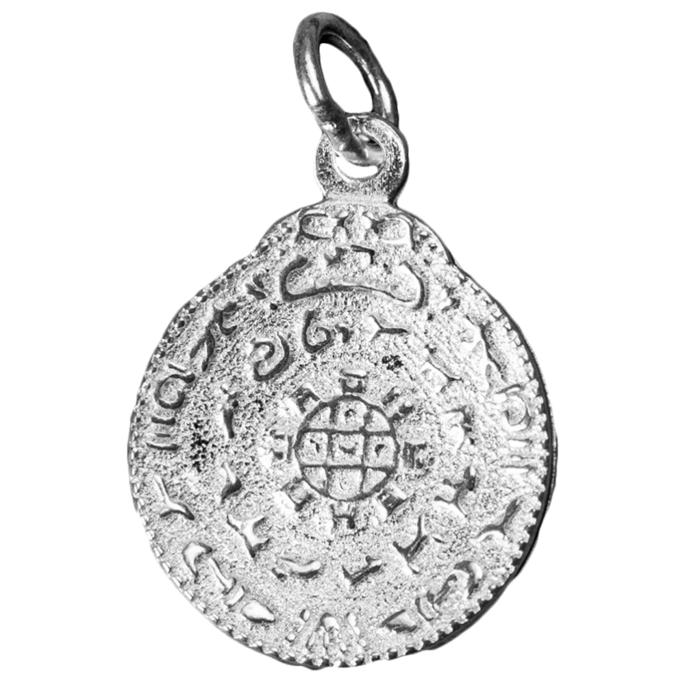 Silver Buddhist Pendant Decorative Buddhist Amulet Hanging Silver Waist Amulet for Decor