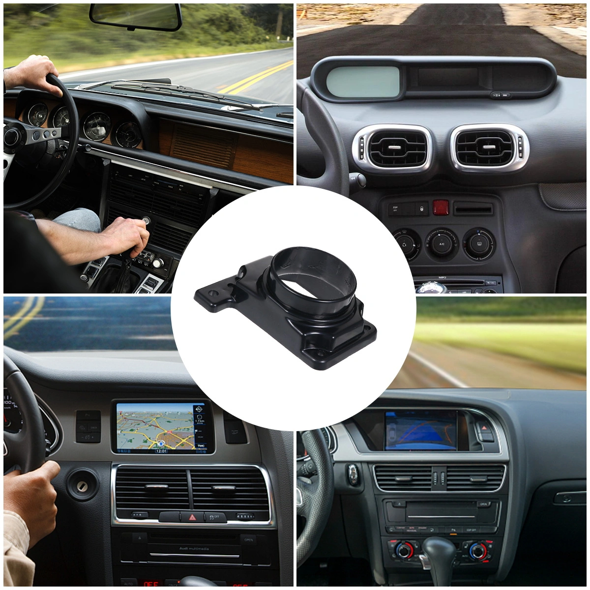 1 Set of 76mm Air Filter Intake Bracket Car Fliter Holder Car Accessory
