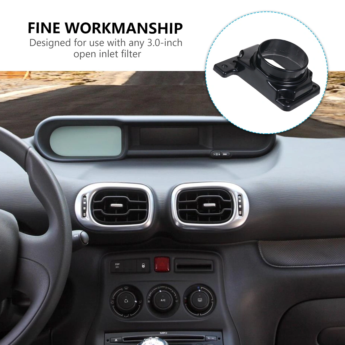 1 Set of 76mm Air Filter Intake Bracket Car Fliter Holder Car Accessory