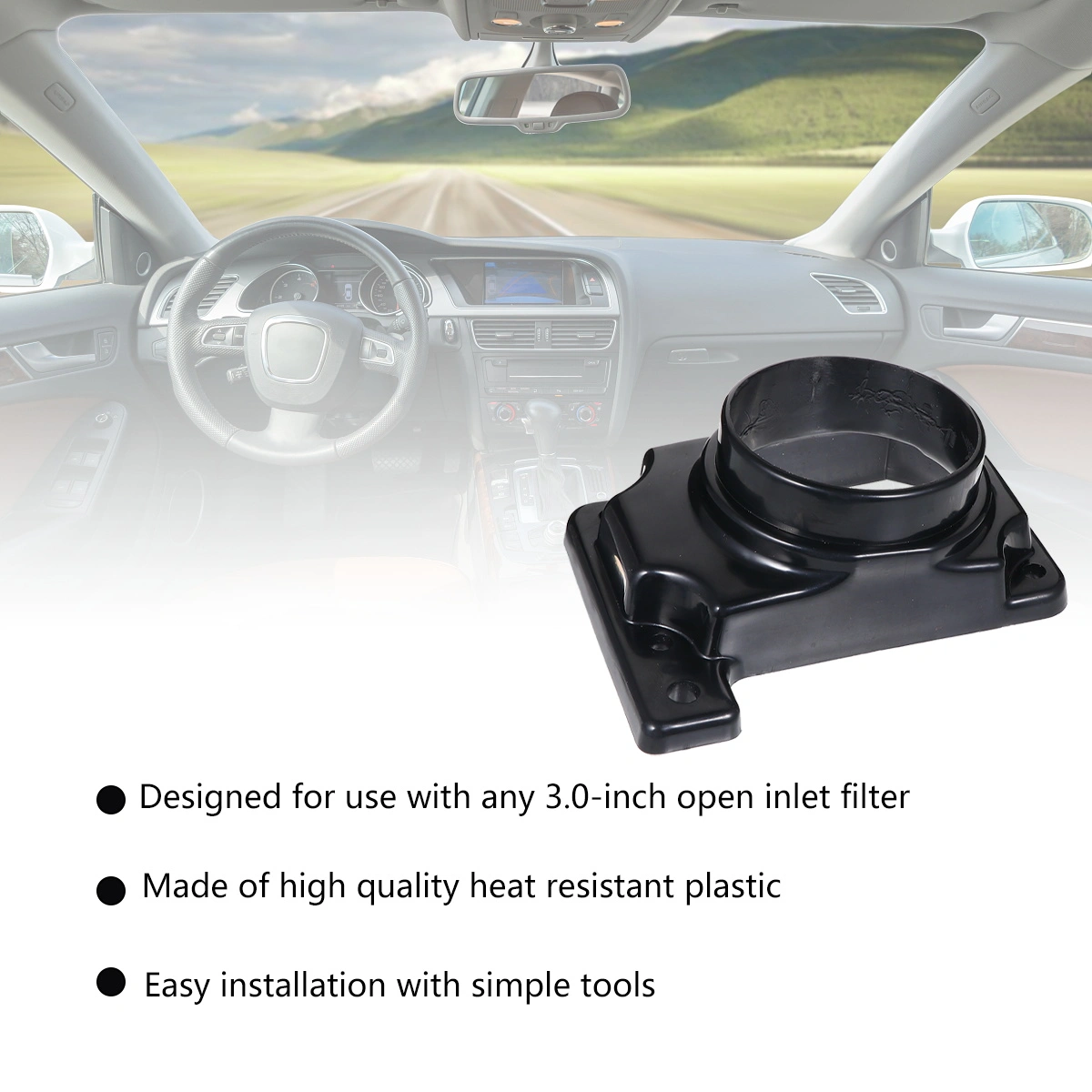 1 Set of 76mm Air Filter Intake Bracket Car Fliter Holder Car Accessory