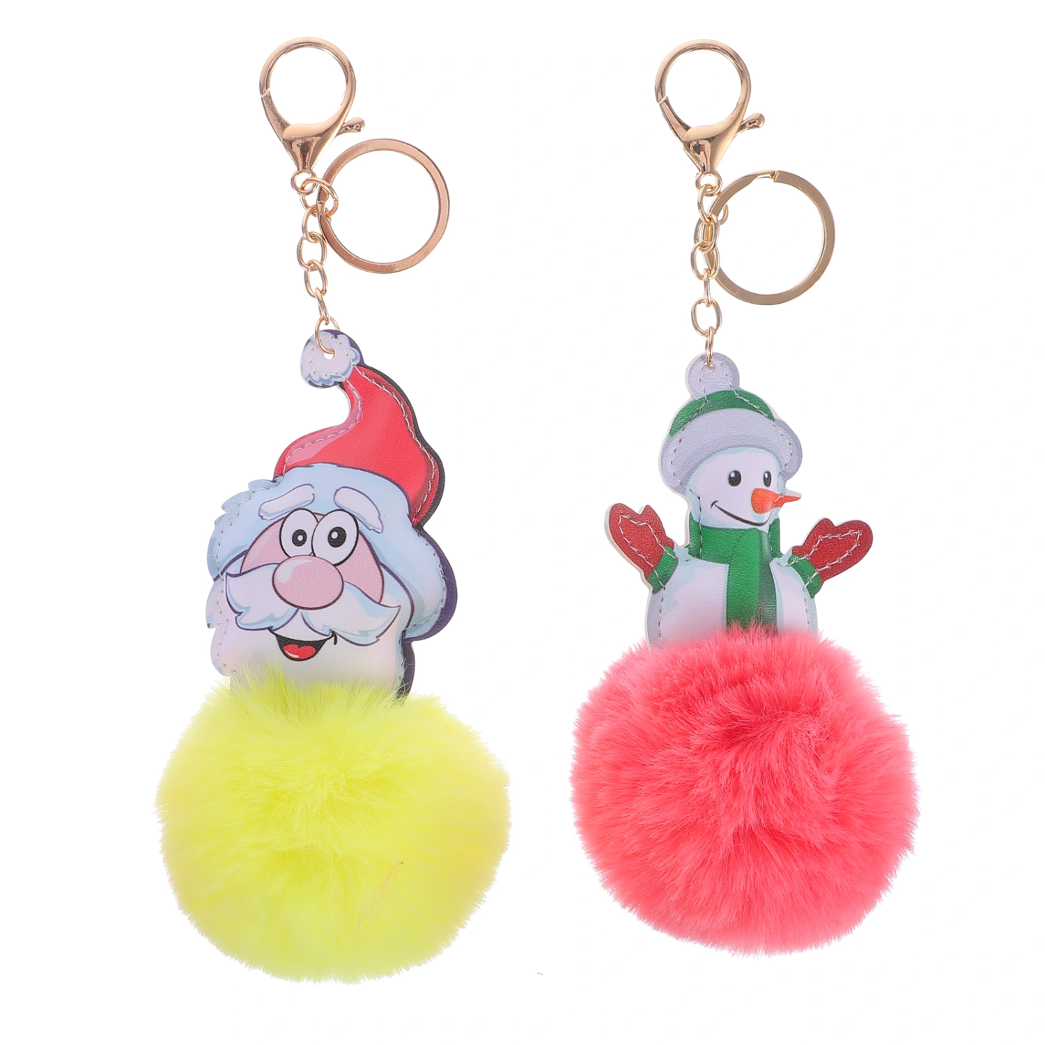 1pc Plush Christmas Design Pendant Key Hanging Decor Key Ring Bag Hanging Decor