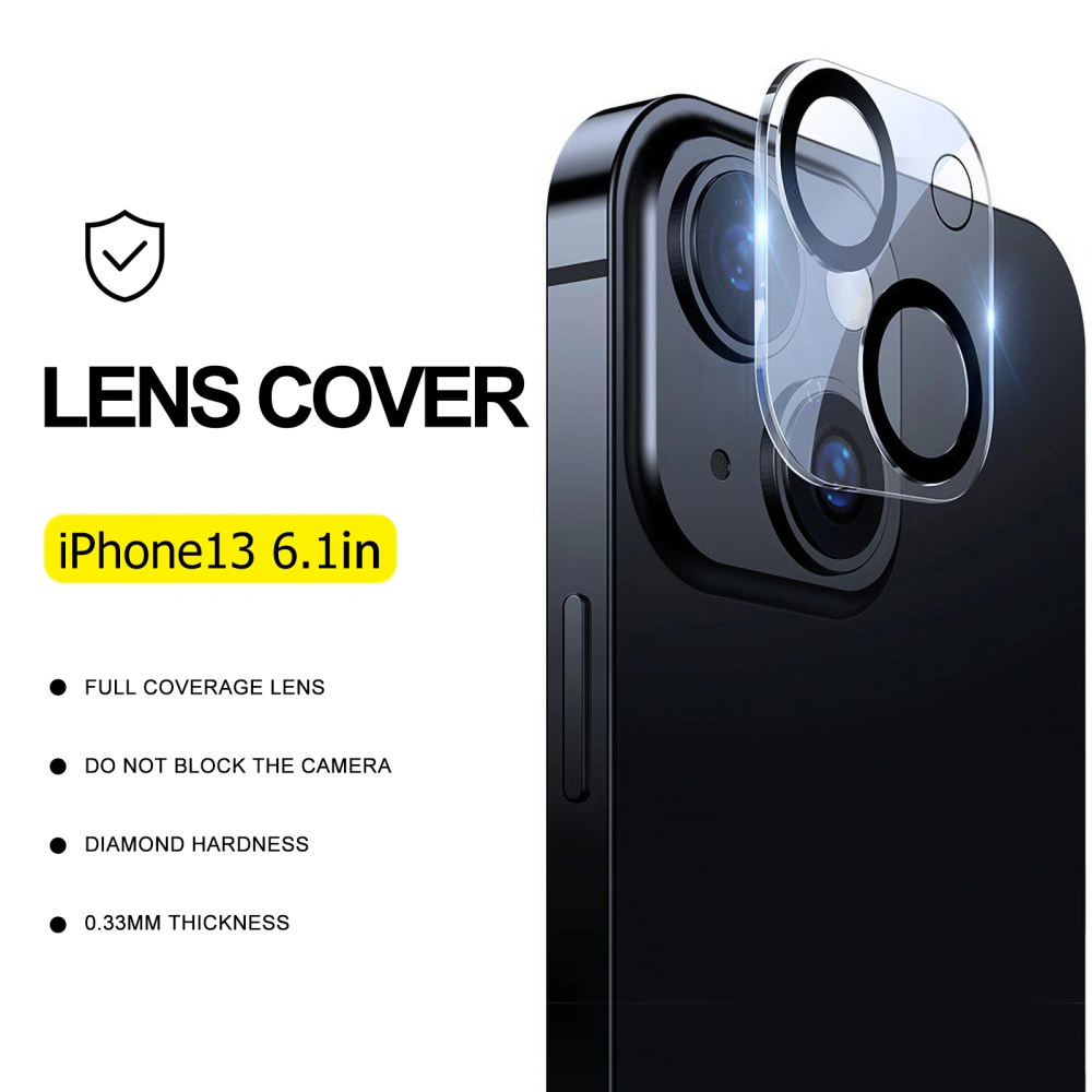 1 Set Fashionable Phone Lens Guards Lens Protectors Compatible for iPhone 13