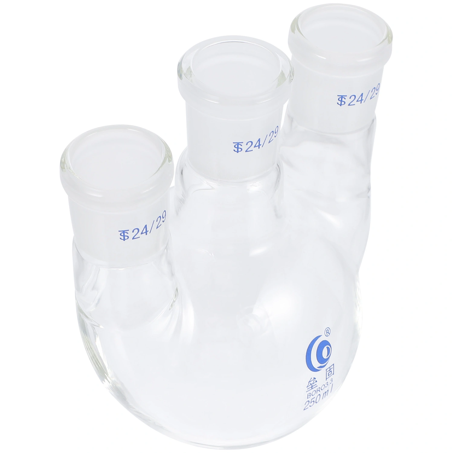 1pc Laboratory Apparatus Transparent Glass Beaker Three-necked Boiling Flask