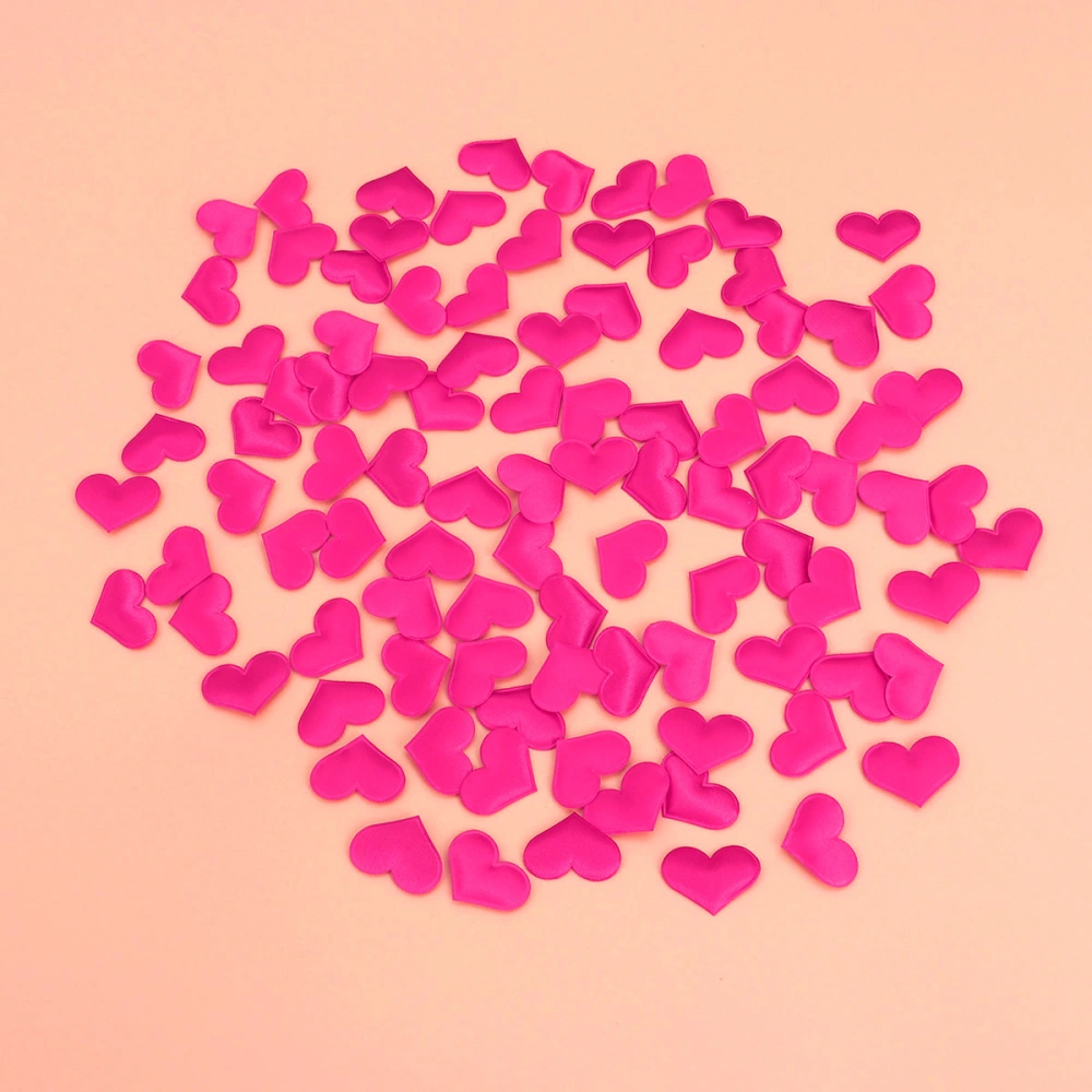 600pcs Artificial Petals Love Heart Fake Sponge Heart Party Supplies Wedding Engagement Table Confetti Decoration (Rosy)