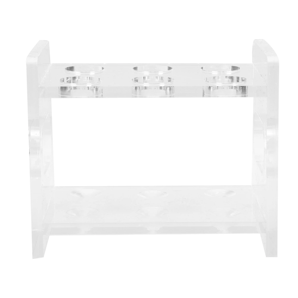 Clear Acrylic Test Tube Rack 6 Sockets Centrifuge Tube Holder for Laboratory