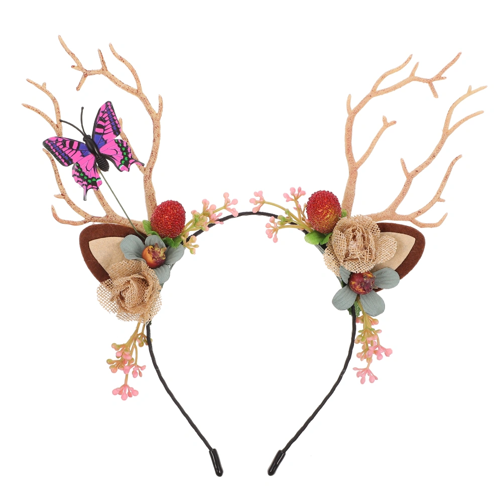 1Pc Christmas Antler Branch Hairband Creative Delicate Hair Wear Chic Hair Decor