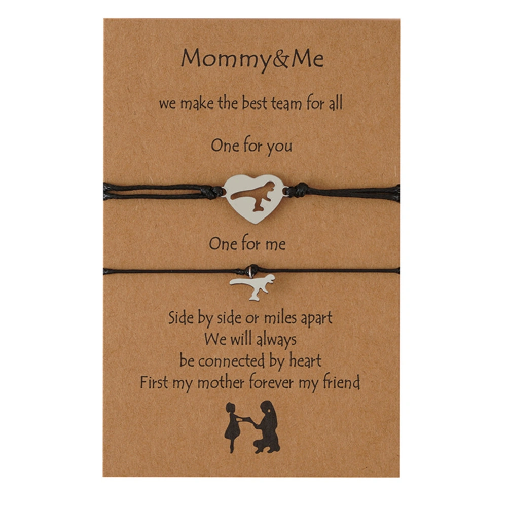 1 Set Mother Kids Bracelets Dinosaur Matching Bracelets Set Matching Bracelets