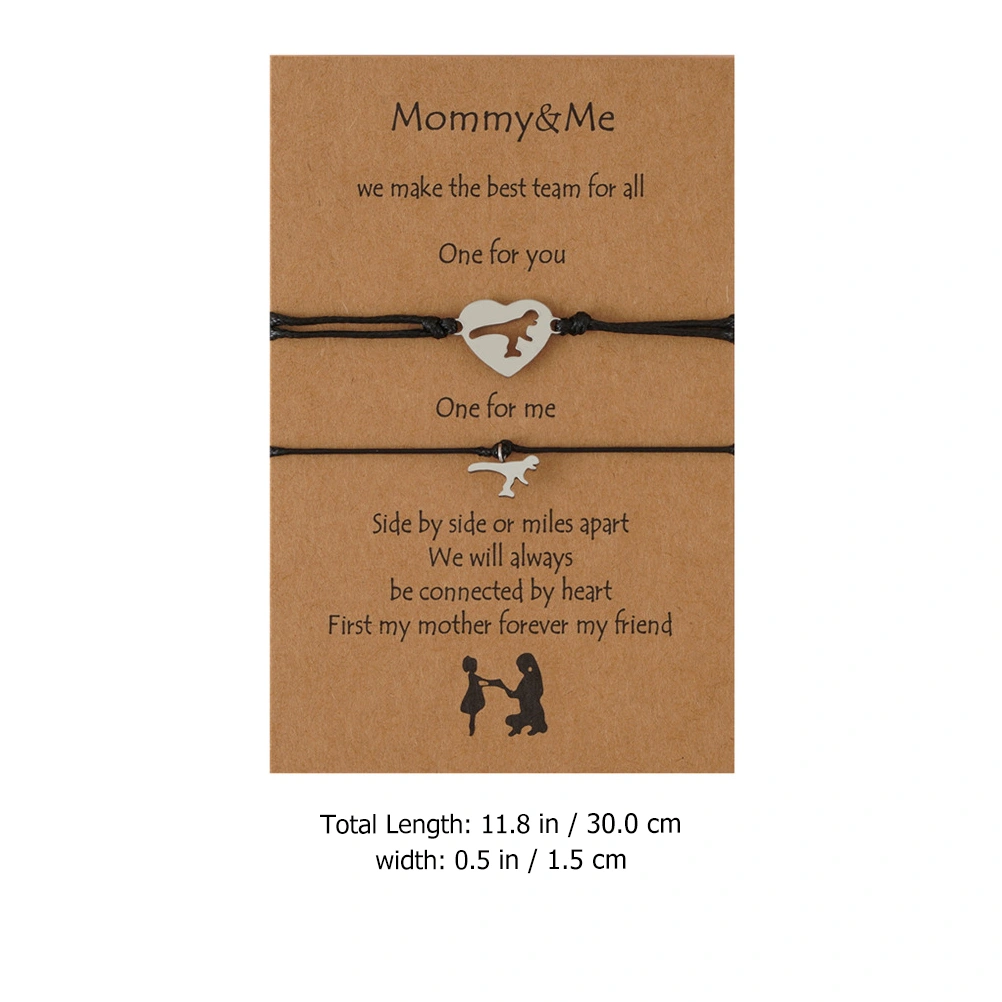 1 Set Mother Kids Bracelets Dinosaur Matching Bracelets Set Matching Bracelets