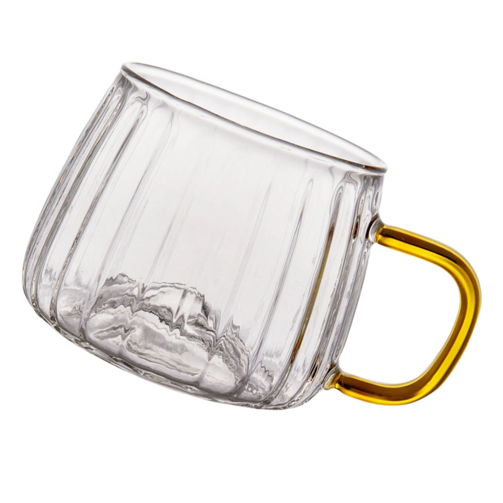 1pc Adorable Glass Cup Heat-proof Cup Drinking Storage Cup with Handle