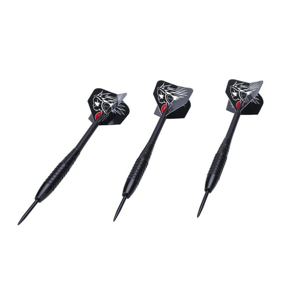 3Pcs 22 Grams Steel Tip Darts Set Black Nickel-plated Steel Tip Dart Aluminum Shafts Flights