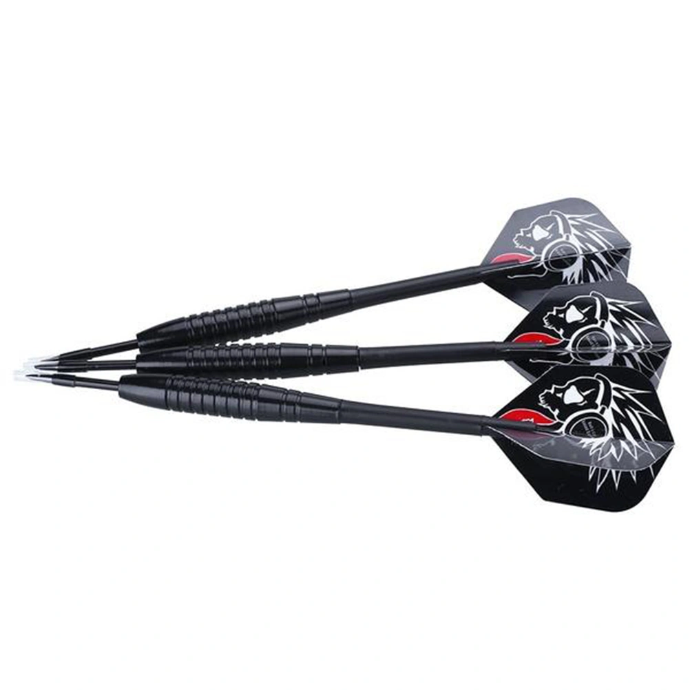 3Pcs 22 Grams Steel Tip Darts Set Black Nickel-plated Steel Tip Dart Aluminum Shafts Flights