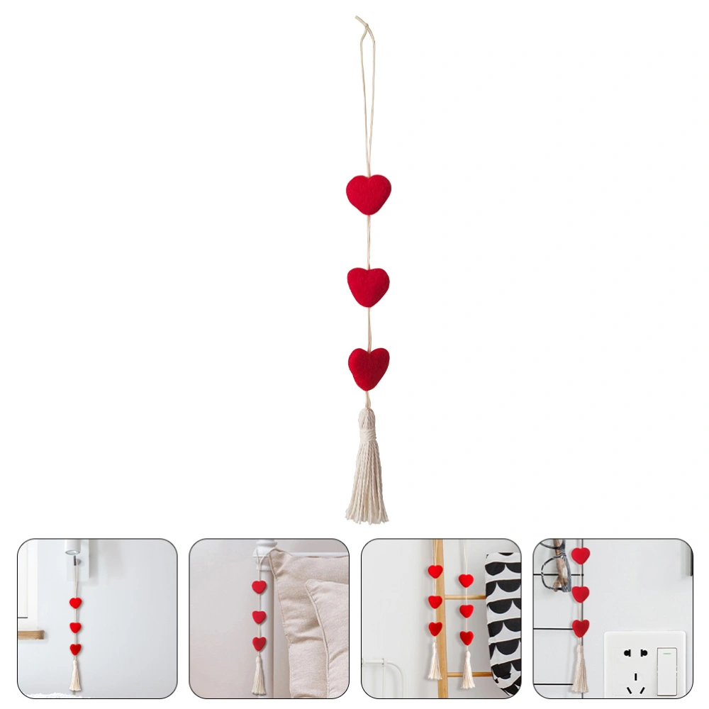 Exquisite Heart Hanging Decor Home Tassel Heart Shaped Pendant Room Pendant