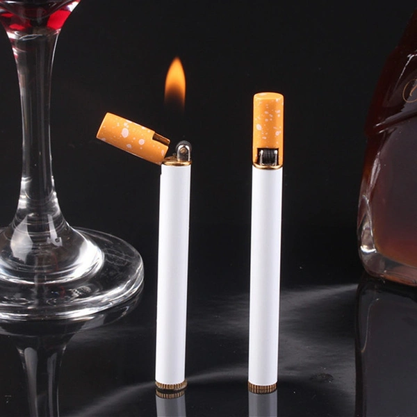 New Fashion Creative Metal Grinding wheel lighter Lighter Inflatable Cigarette Windproof Lighter Delivery Arrow Lighter Gift for Men Cigarette Accessories