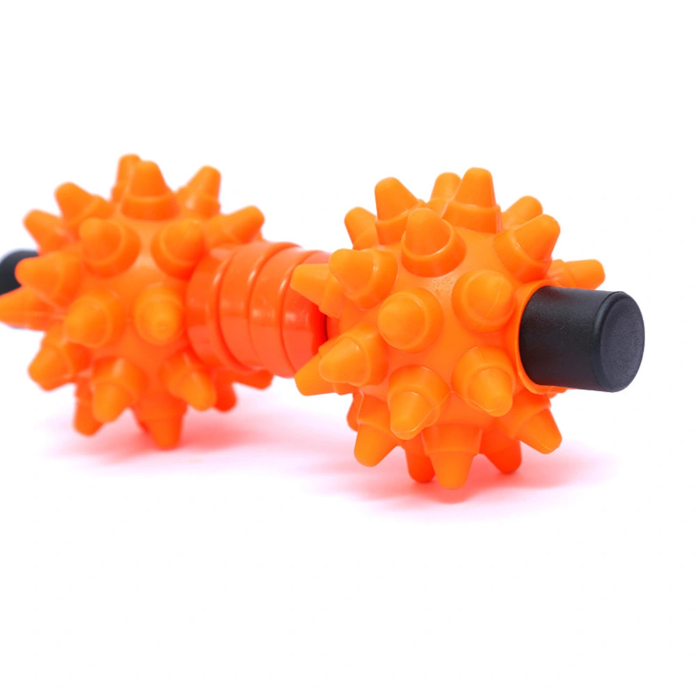 1PC Yoga Muscle Roller Massage Stick Gym Accessory for Relieving Tight Sore Muscle Myofascial Pain Back Pain (Orange)