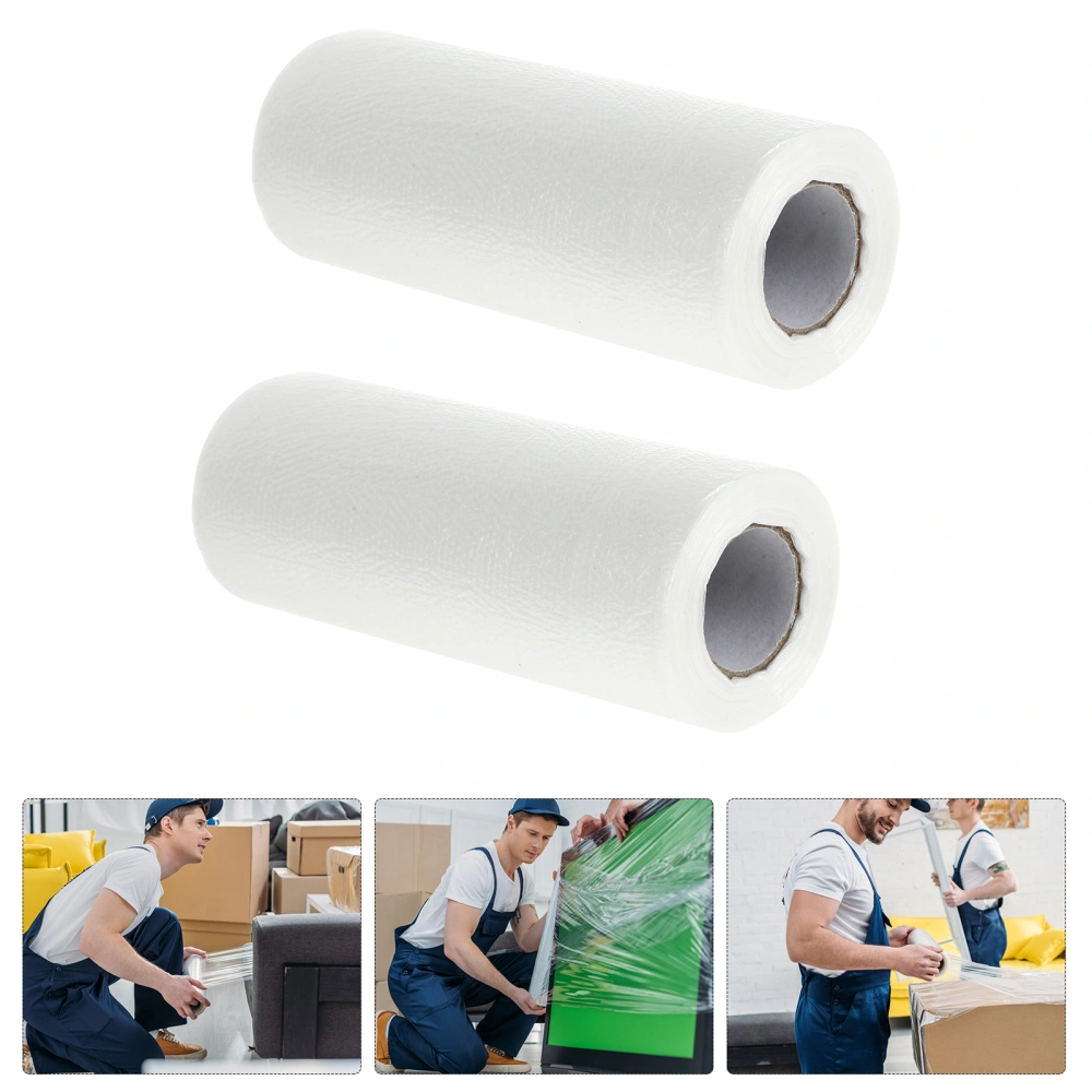 2 Rolls Plastic Dust-proof Drop Sheet Disposable Drop Sheet Furniture Drop Sheets