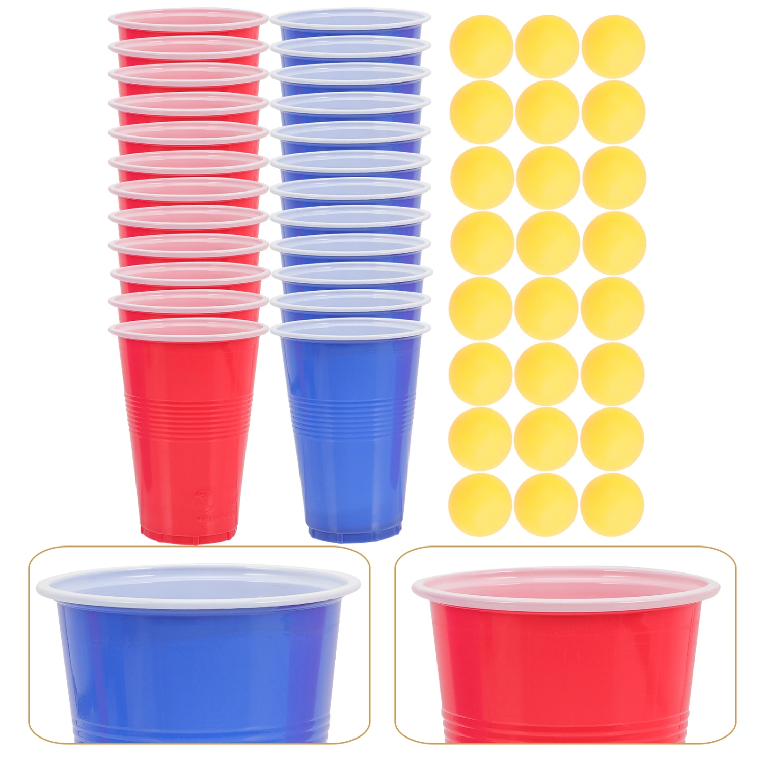 1 Set Party Gaming Cups Reusable Cups Gaming Props Supply With Balls for Gathering Bar