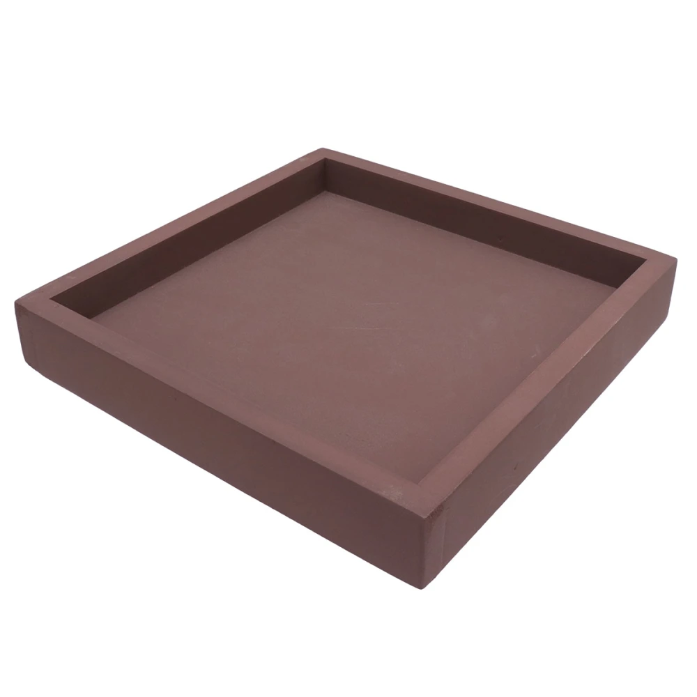 Thicken Plastic Plate Flowerpot Tray Multi-functional Household Potted Support Leakproof Potted Base for Home Indoor Balcony (Coffee, Interior 20x20cm)