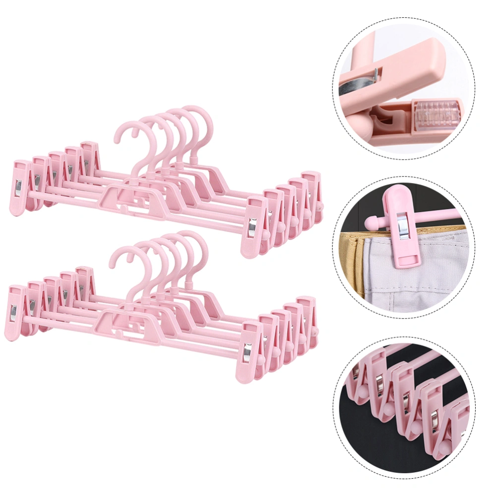 10Pcs Non-slip Plastic Pants Clip Household Coat Hanger Cloth Clip for Wardrobe