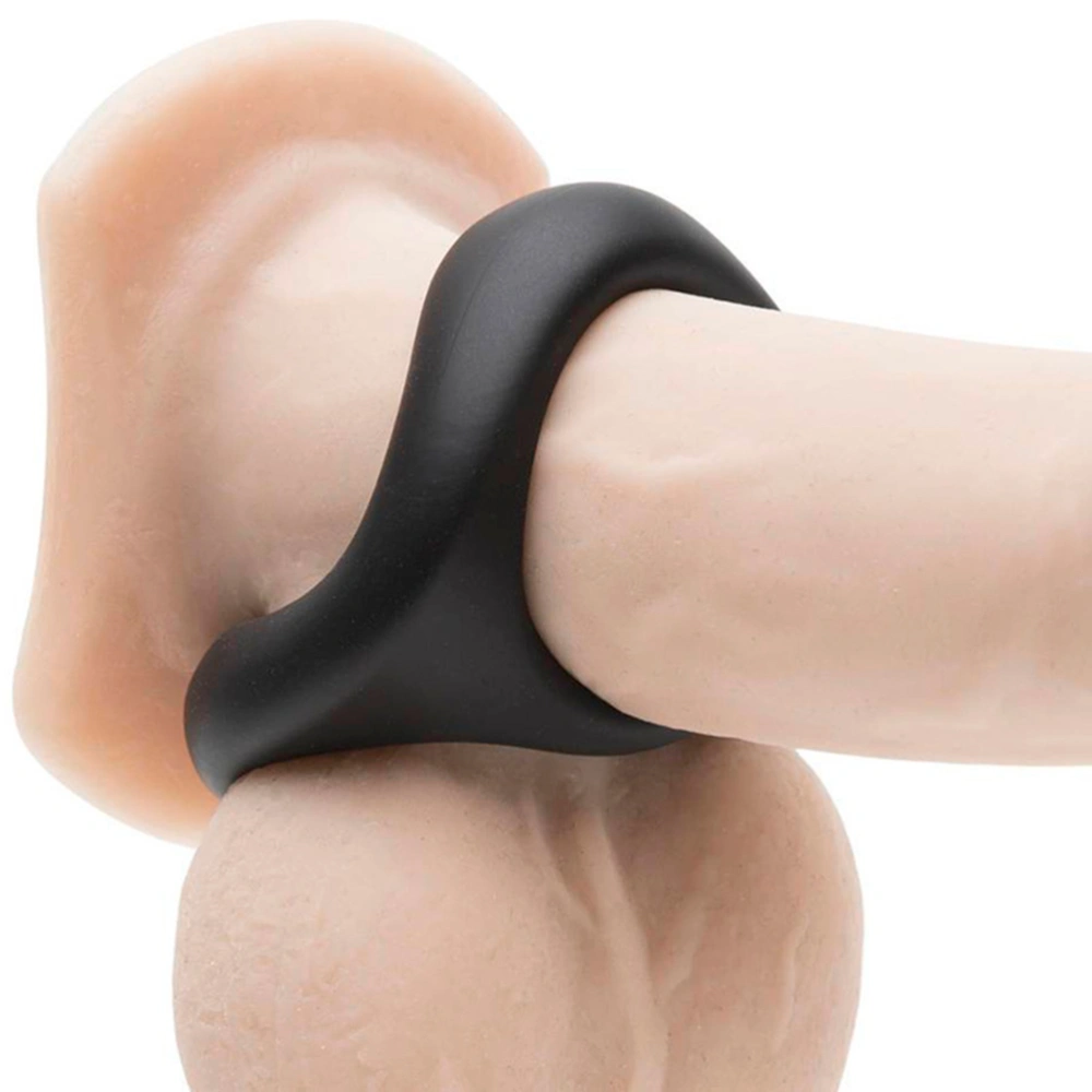 Rings Stretchy Silicone Penis Ring Enlarger Stronger Harder Erection to Prolonging Climax Sex Toys for Men Male(Black)