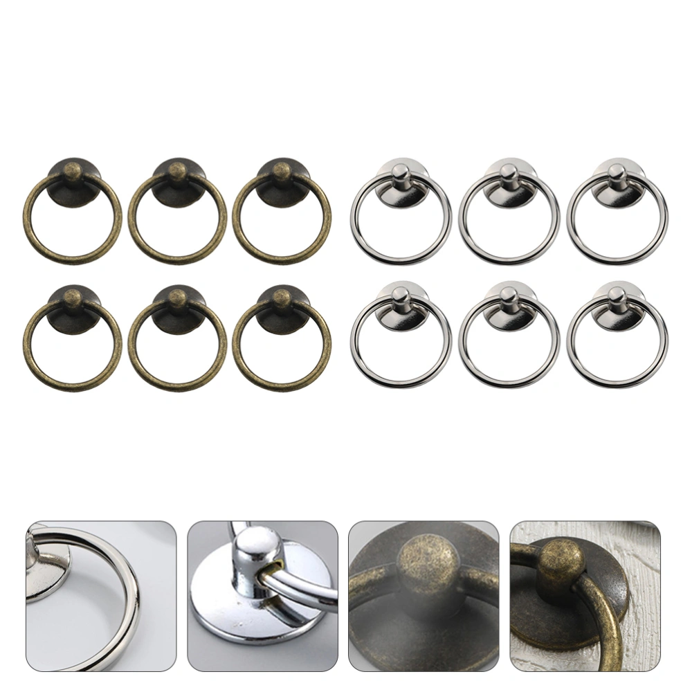 12pcs Cabinet Door Handle Drawer Pull Ring Cupboard Wardrobe Handle for Home