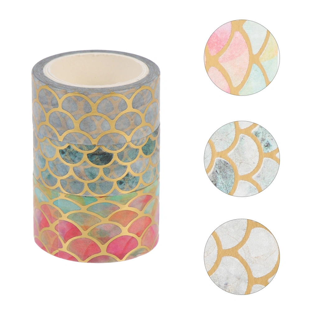 3 Rolls Decorative Tapes DIY Adhesive Tapes Scrapbook Tapes DIY Adhesive Decals