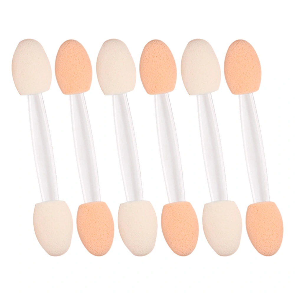 30pcs Double-ended Sponge Eyeshadow Brush Tipped Eye shadow Applicators Cosmetic Brushes for Women (White)