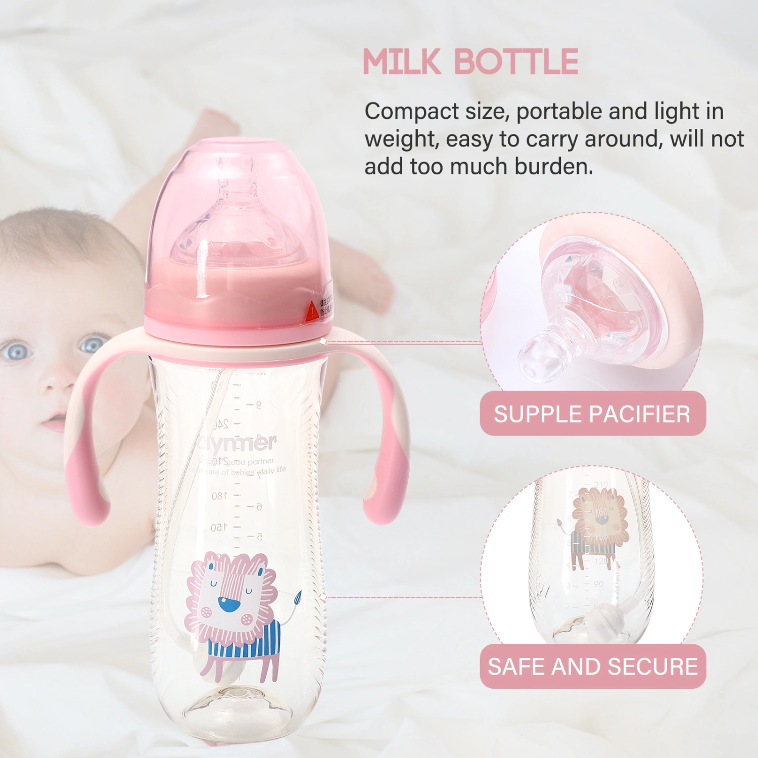1 Set Baby Feeding Milk Bottle Newborn Milk Storage Bottle Baby Feeding Supply