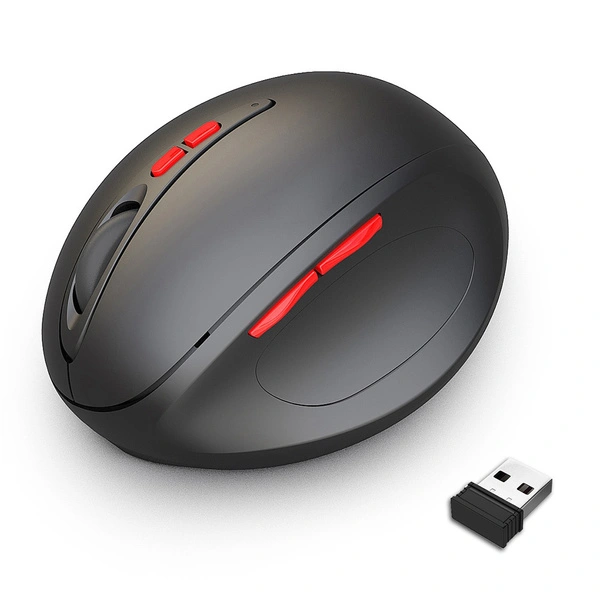 Mice, 2.4G Wireless Mouse, Plug and Play Rechargeable Vertical for