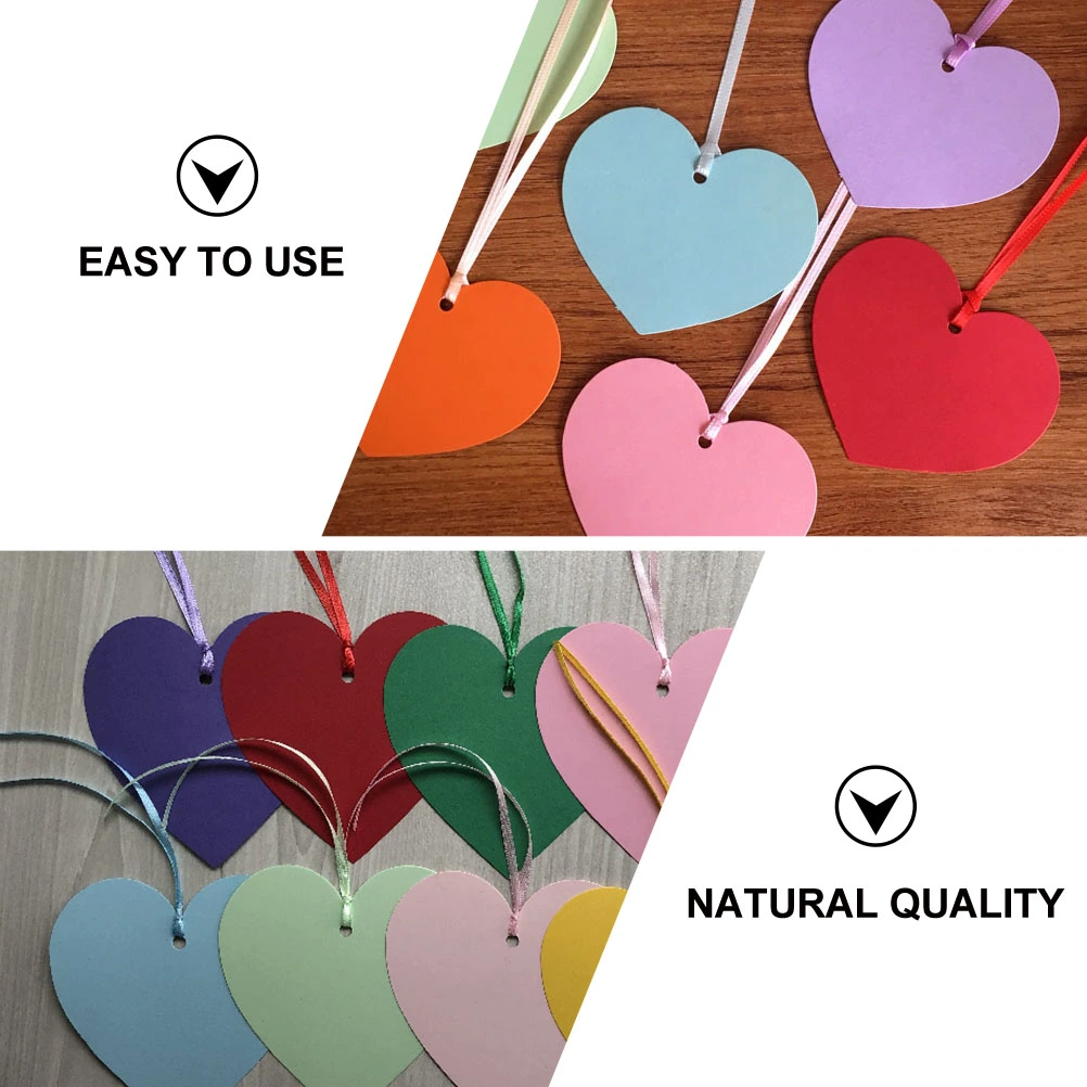 40Pcs Greeting Cards Love Heart Shaped Cards Thanksgiving Cards (Random Color)