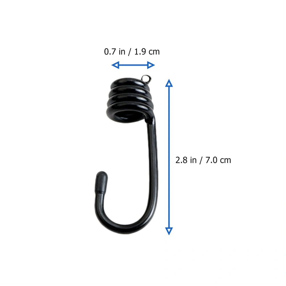 10pcs Metal Spring Hook Multipurpose Bungee Cord Hook Practical Hanger for Home