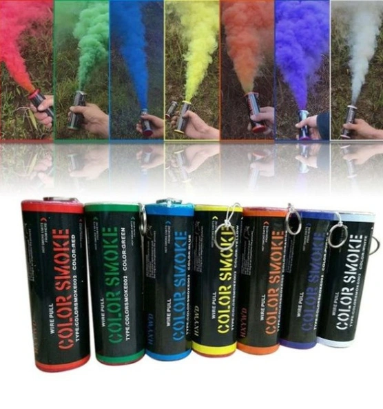 7-color Photography Props Colorful Smoke Effect Performance Shooting Props Pull Ring Color Chimney Outdoor Cosplay Background Smoke