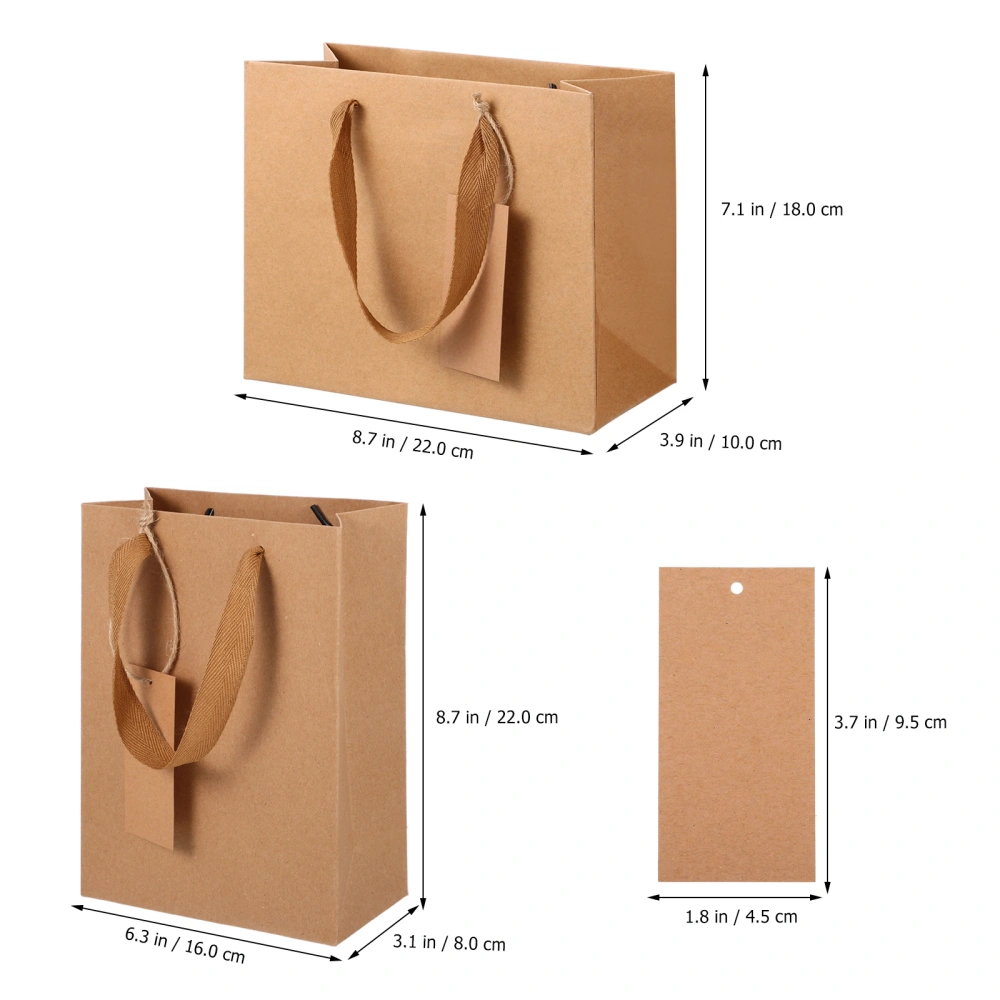 10pcs Kraft Paper Bags Gift Wrapping Pouches Grocery Shopping Holiday Retail Bags Birthday Wedding Favor Bags