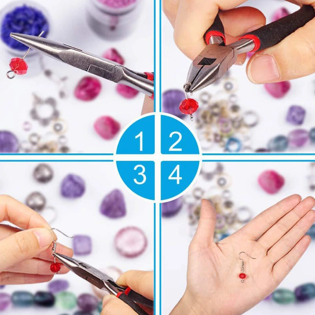 1 Set of DIY Jewelry Tools Wires Hooks Pliers Jewelry Making Repair Supplies Kit