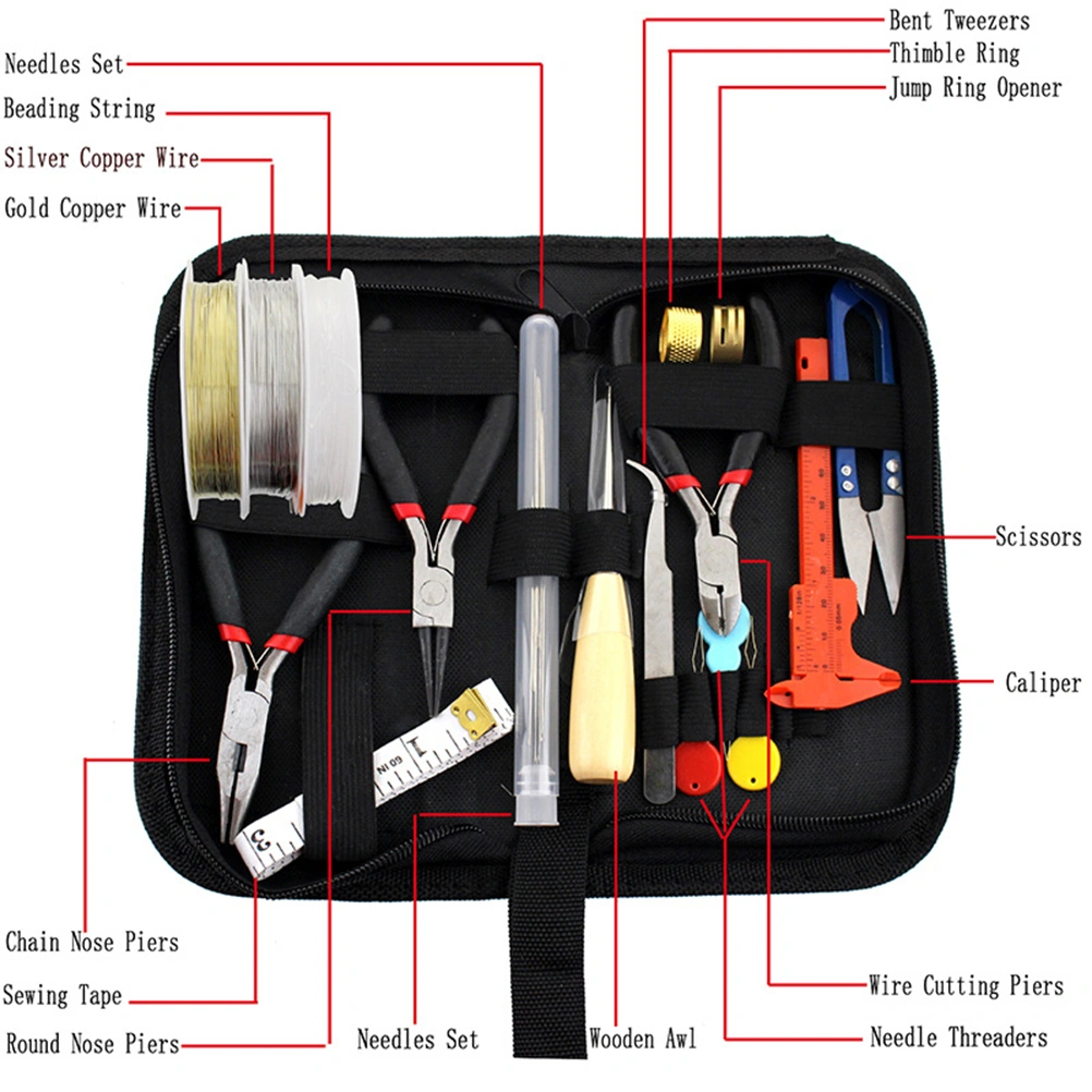 1 Set of DIY Jewelry Tools Wires Hooks Pliers Jewelry Making Repair Supplies Kit