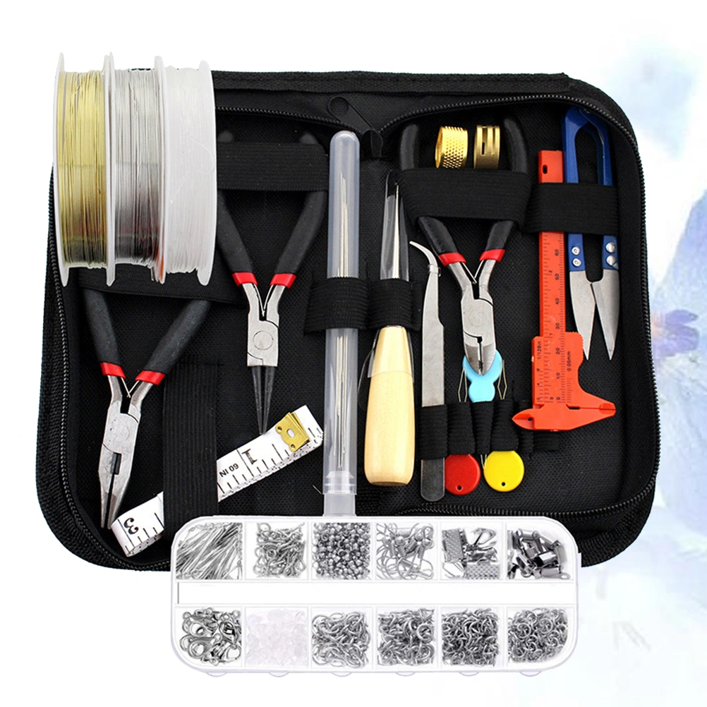 1 Set of DIY Jewelry Tools Wires Hooks Pliers Jewelry Making Repair Supplies Kit