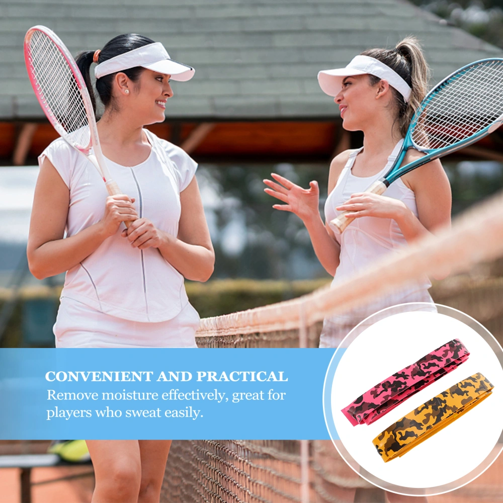 2Pcs Racket Grip Tapes Anti-skid Rod Sweatbands Versatile Grip Straps Outdoor Accessory