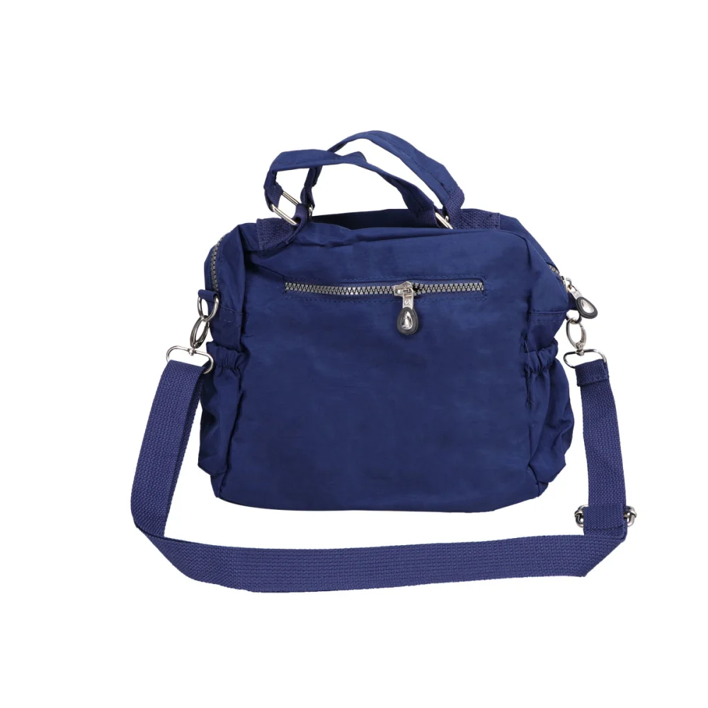 Portable Large Capacity Waterproof Bag Cross Bag Shoulder Bag Mother Casual Bag (Dark Blue)