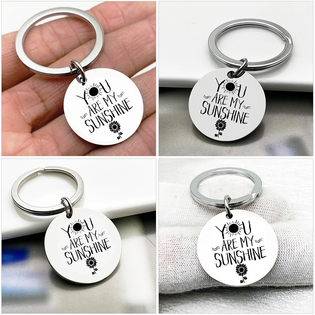2Pcs Portable Key Pendant Stainless Steel Key Chain Bag Pendant Key Holder