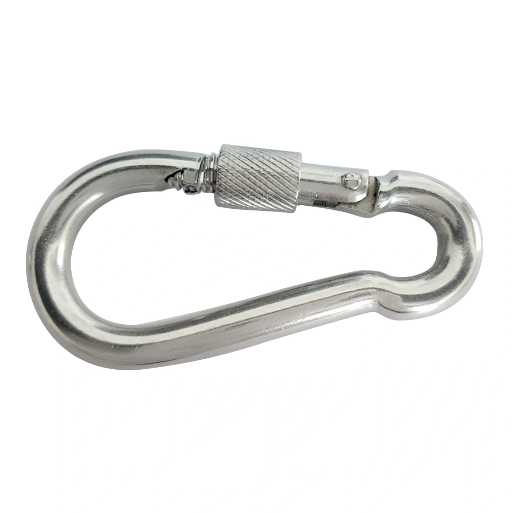 Stainless Steel Spring Snap Hook Carabiner Clip Spring Buckle Fastener Clip Keychain (M9)